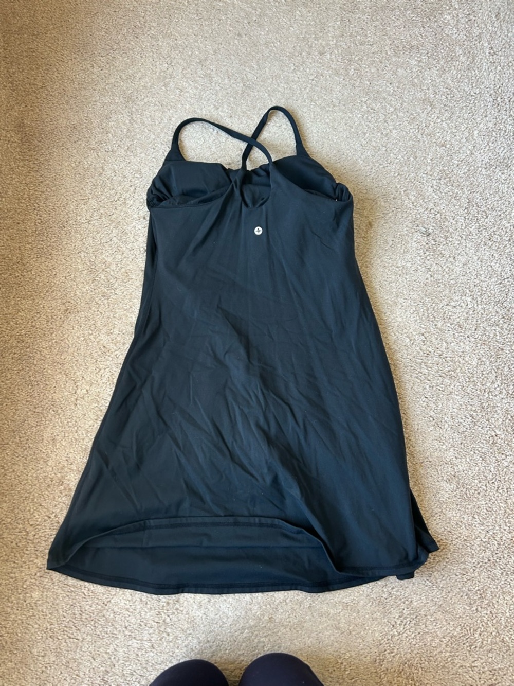 Simple Black Strappy workout dress Dress - Picture 2 of 2